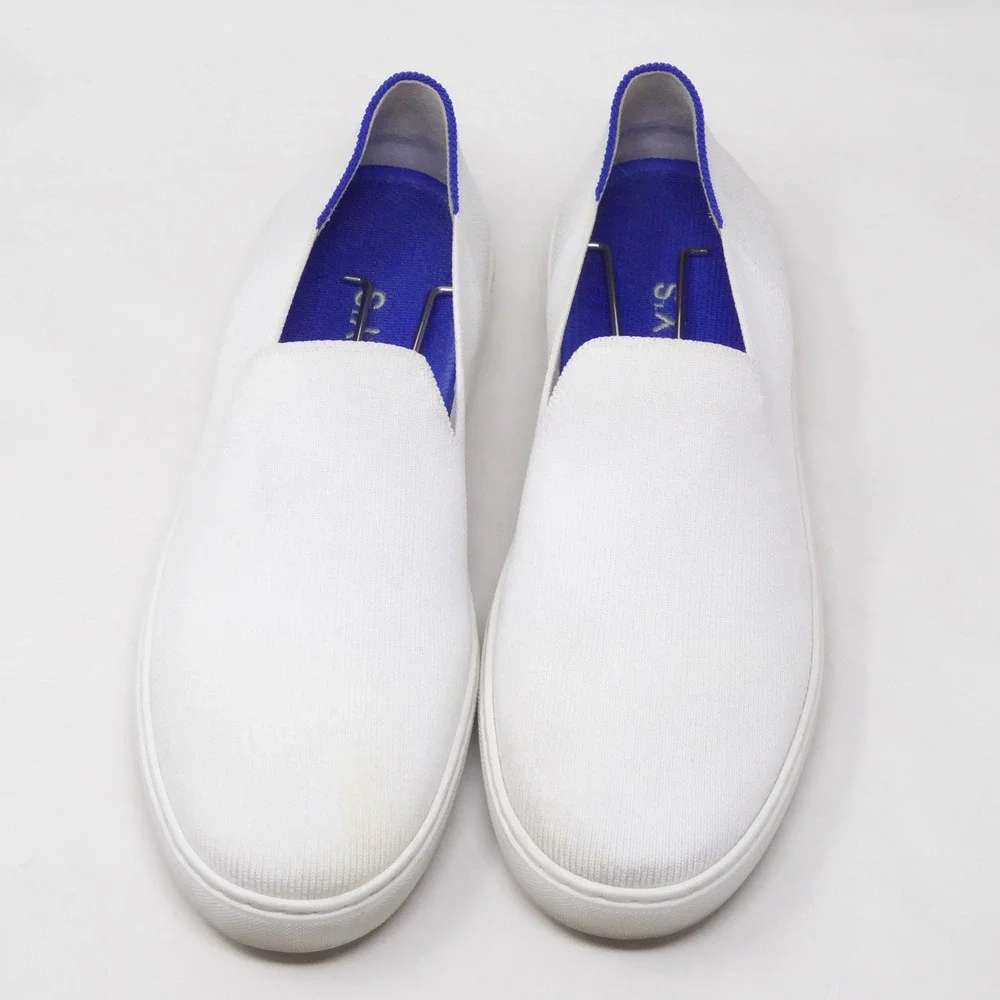 Rothy's Womens The Original Sneaker Bright White Slip On Shoes Size 10